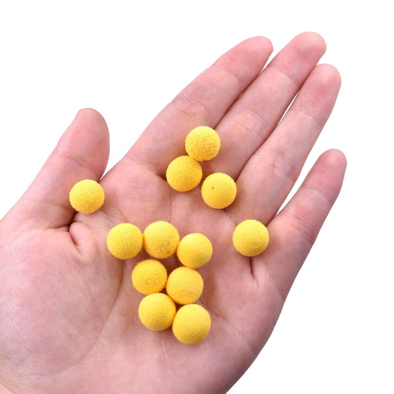 PHECDA PROFLY 30pcs 12mm Smell Carp Fishing Bait Boilies Eggs / 4 Flavors Floating Ball Beads Feeder Artificial Carp Baits Lure (Yellow-Sweet Cornï¼ˆ12mmï¼‰) - Image 2